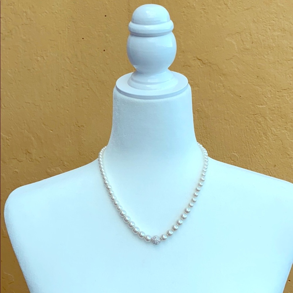 Pearl and Rhinestone Necklace